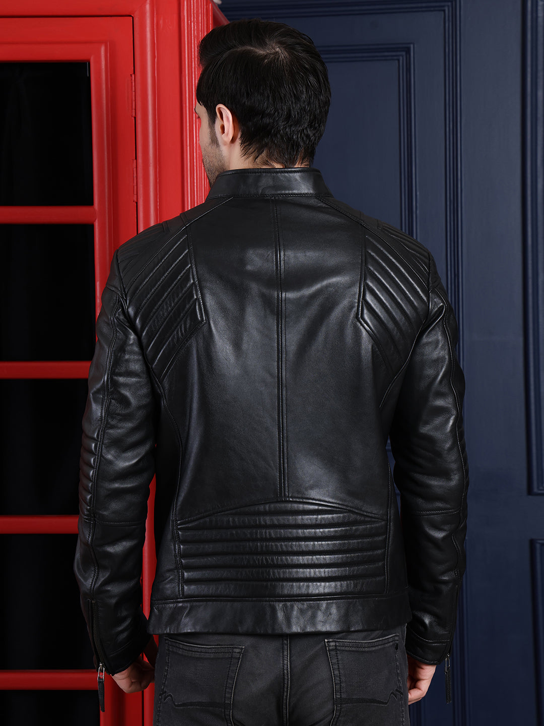 Stylish Black Pure Leather Jacket for Men